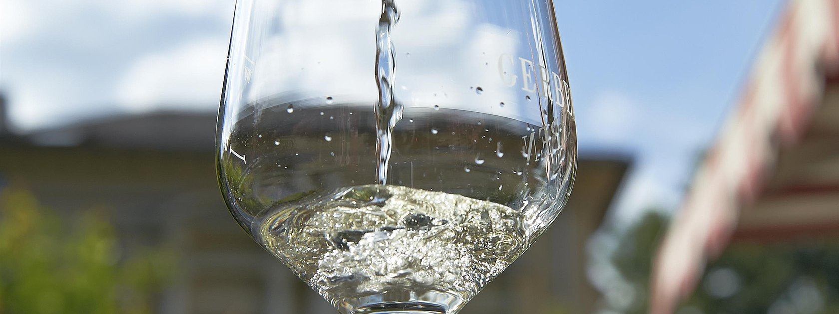 Glas im Weinberg
